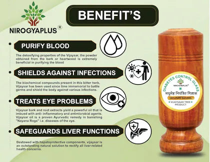 Ayurvedic Vijaysar Herbal Wooden Tumbler At Just 699/-